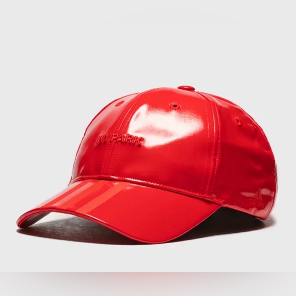 Ivy Park red latex baseball hat